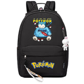 Pokemon Snorlax USB Charging Backpack Shoolbag Notebook Bag Gifts for Kids Students